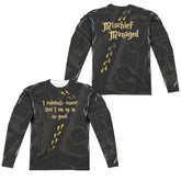 Harry Potter Marauders Map Men's Regular Fit Polyester Long-Sleeve T-Shirt
